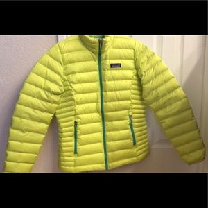 Patagonia puffer down jacket neon
